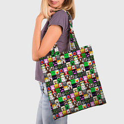 Сумка-шопер Minecraft characters, цвет: 3D-принт — фото 2