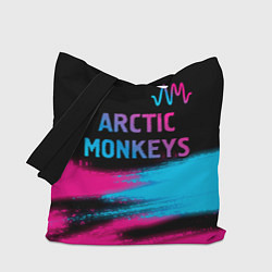 Сумка-шоппер Arctic Monkeys - neon gradient: символ сверху