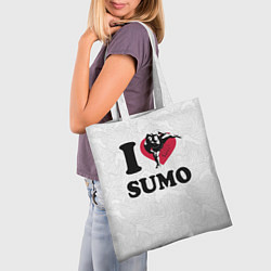 Сумка-шопер I love sumo fighter, цвет: 3D-принт — фото 2