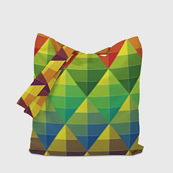 Сумка-шопер Узор из разноцветных фигур, цвет: 3D-принт