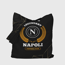 Сумка-шопер Лого Napoli и надпись legendary football club на т, цвет: 3D-принт