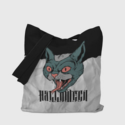 Сумка-шопер Happy Halloween - wild cat, цвет: 3D-принт