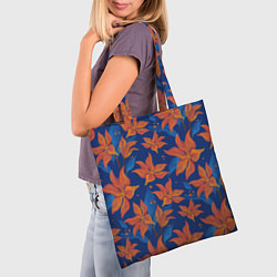 Сумка-шопер Осенние абстрактные цветы, цвет: 3D-принт — фото 2