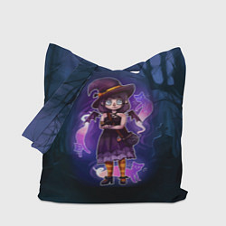 Сумка-шопер Ведьма-малолетка с котами - Halloween, цвет: 3D-принт