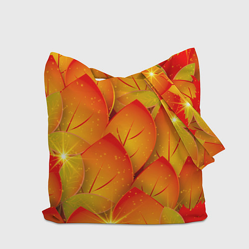 Сумка-шоппер Осенние желтые листья / 3D-принт – фото 2
