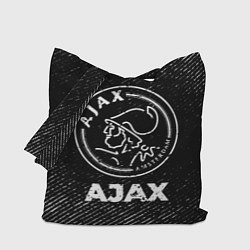 Сумка-шоппер Ajax с потертостями на темном фоне