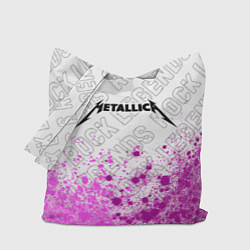 Сумка-шопер Metallica rock legends: символ сверху, цвет: 3D-принт
