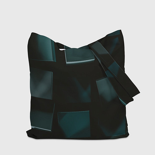 Сумка-шоппер Геометрические тёмные кубы / 3D-принт – фото 2