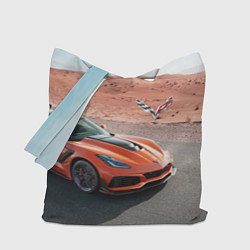 Сумка-шопер Chevrolet Corvette - Motorsport - Desert, цвет: 3D-принт