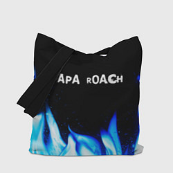 Сумка-шопер Papa Roach blue fire, цвет: 3D-принт