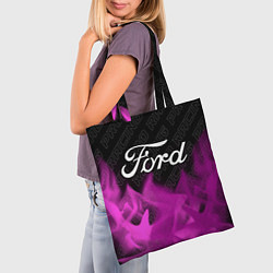 Сумка-шопер Ford pro racing: символ сверху, цвет: 3D-принт — фото 2