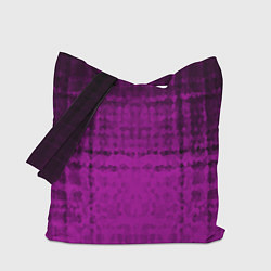 Сумка-шоппер Абстрактный мозаичный черно - пурпурный узор