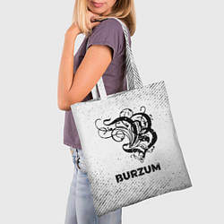 Сумка-шопер Burzum с потертостями на светлом фоне, цвет: 3D-принт — фото 2