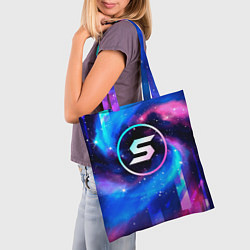 Сумка-шопер Skillet неоновый космос, цвет: 3D-принт — фото 2
