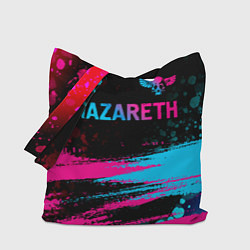 Сумка-шопер Nazareth - neon gradient: символ сверху, цвет: 3D-принт