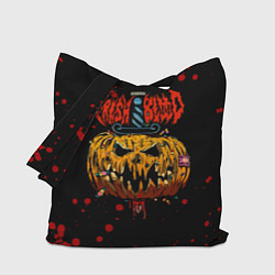 Сумка-шопер Кровавая тыква Хэллоуин, цвет: 3D-принт