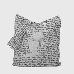 Сумка-шопер Джон Леннон, портрет и слова песни, цвет: 3D-принт