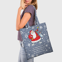 Сумка-шопер Дед Мороз шутит, цвет: 3D-принт — фото 2