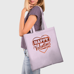 Сумка-шопер Happy Valentines Day!, цвет: 3D-принт — фото 2
