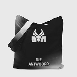 Сумка-шопер Die Antwoord glitch на темном фоне: символ, надпис, цвет: 3D-принт