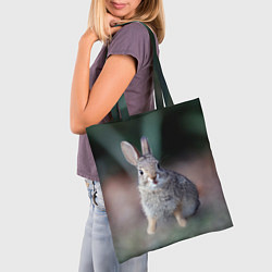 Сумка-шопер Малыш кролик, цвет: 3D-принт — фото 2