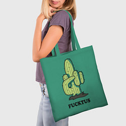 Сумка-шопер Fucktus cactus, цвет: 3D-принт — фото 2