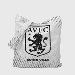 Сумка-шопер Aston Villa с потертостями на светлом фоне, цвет: 3D-принт