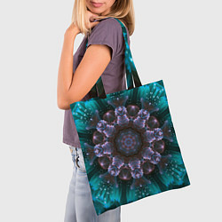 Сумка-шопер Космический сайфай цветок, цвет: 3D-принт — фото 2