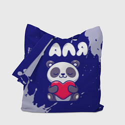 Сумка-шопер Галя панда с сердечком, цвет: 3D-принт