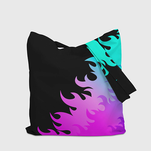 Сумка-шоппер Breaking Benjamin неоновый огонь / 3D-принт – фото 2