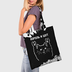 Сумка-шопер Группа Король и Шут и рок кот, цвет: 3D-принт — фото 2