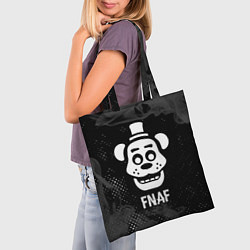 Сумка-шопер FNAF glitch на темном фоне, цвет: 3D-принт — фото 2