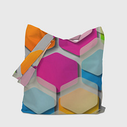 Сумка-шоппер Абстрактные разноцветные геометрические фигуры