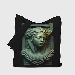 Сумка-шопер Нейросеть - барельеф античной девушки, цвет: 3D-принт