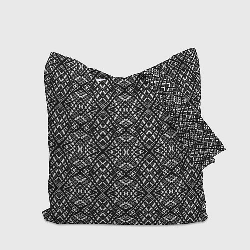 Сумка-шоппер Черно-белый геометрический узор Скандинавия / 3D-принт – фото 2