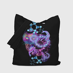 Сумка-шопер ДНК космического кота, цвет: 3D-принт