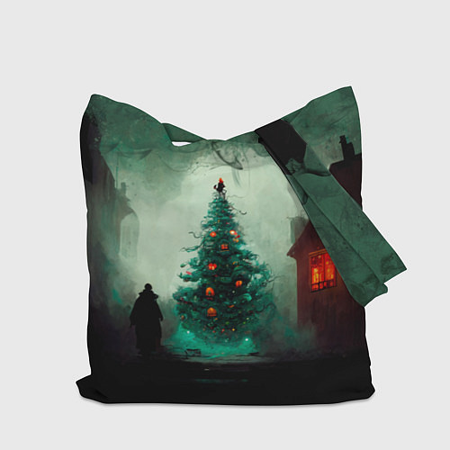 Сумка-шоппер Тёмное рождество / 3D-принт – фото 2