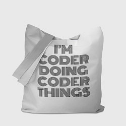 Сумка-шопер Im doing coder things: на светлом, цвет: 3D-принт