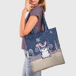 Сумка-шопер Зайчонок со штангой, цвет: 3D-принт — фото 2