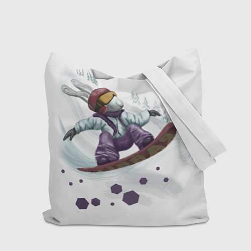 Сумка-шоппер Кролик Сноубордист / 3D-принт – фото 2