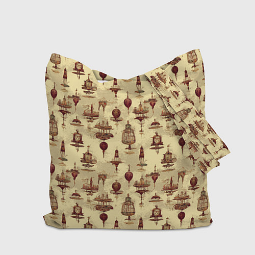 Сумка-шоппер Воздушные шары и дирижабли / 3D-принт – фото 2