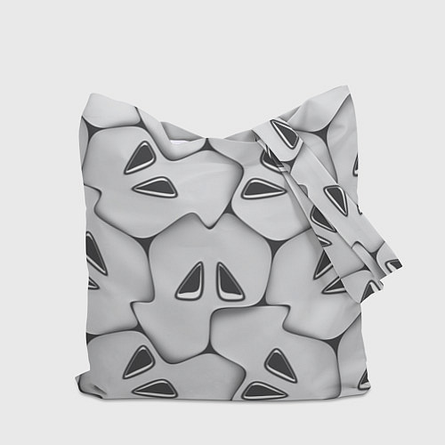 Сумка-шоппер Металло-чешуйчатая серая броня / 3D-принт – фото 2