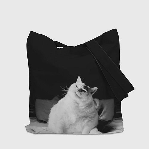 Сумка-шоппер Жирный кот - жизнь удалась / 3D-принт – фото 2