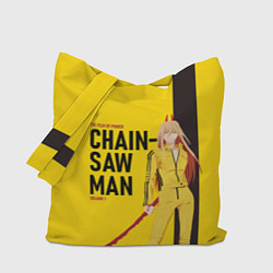 Сумка-шопер Человек-бензопила - Пауэр, цвет: 3D-принт