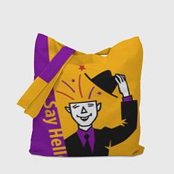 Сумка-шопер Скажи Привет, цвет: 3D-принт