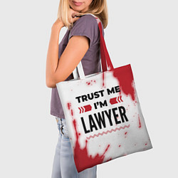 Сумка-шопер Trust me Im lawyer white, цвет: 3D-принт — фото 2
