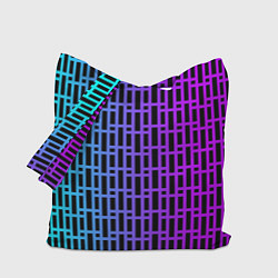Сумка-шопер Неоновая клетка, цвет: 3D-принт