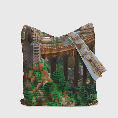 Сумка-шоппер Minecraft постройка / 3D-принт – фото 2