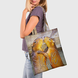 Сумка-шопер Влюблённые капибары, цвет: 3D-принт — фото 2