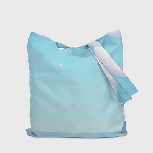 Сумка-шоппер Синий единорог в прыжке / 3D-принт – фото 2